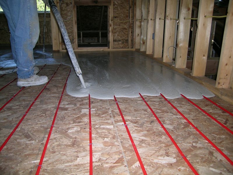 basement radiant floor heating cost